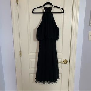 Alvina Valenta Maids NY Black Dress Pearl Straps